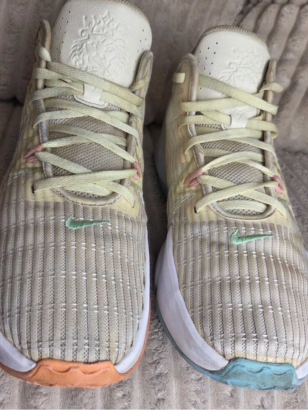 Nike LeBron Witness 6 Easter Coconut Milk Blue Pink Men's Shoes Size 14 - Picture 3 of 8